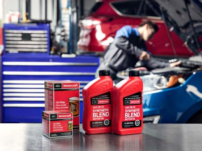 The Works® Package synthetic blend oil change and more. *